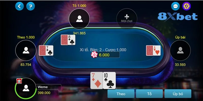 Chia sẻ cách chơi bài xì tố chuẩn nhất từ cao thủ 8Xbet.