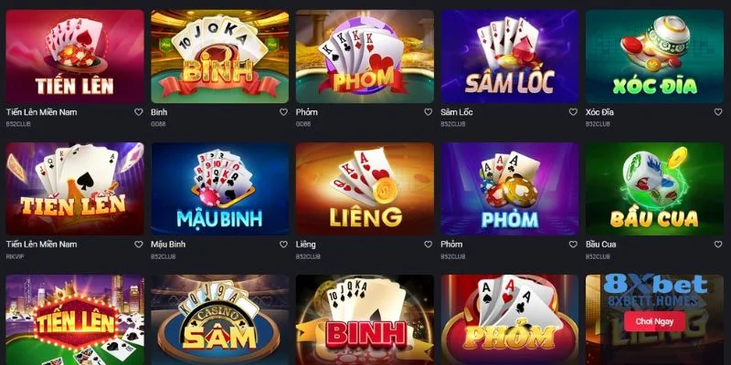 Cược Casino tại nhà cái 8Xbet mở ra hàng loạt game thú vị dành cho tay chơi.